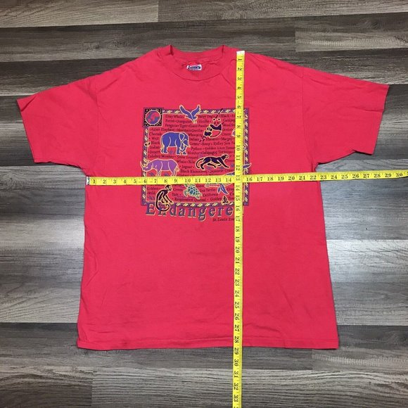 Vintage Nature Endangered Species St. Louis Zoo T-Shirt Size XL Single Stitch - Picture 3 of 13